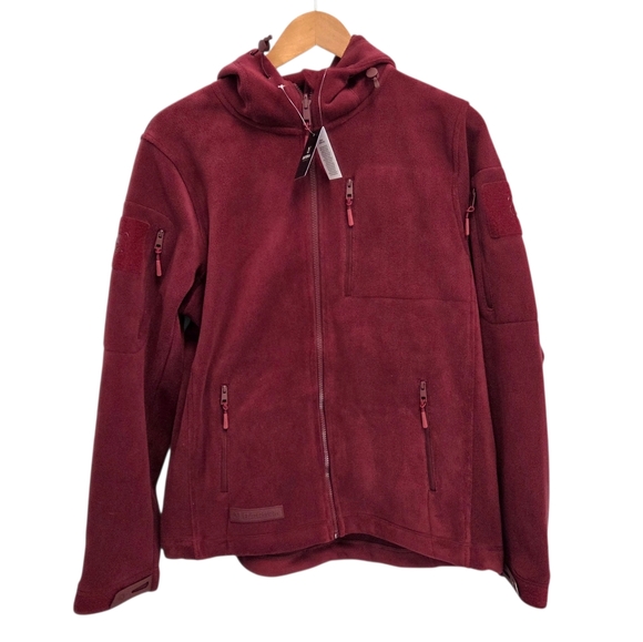 Baerskin Women's Burgundy Red Tactical Hooded Jacket Size Medium BRAND NEW